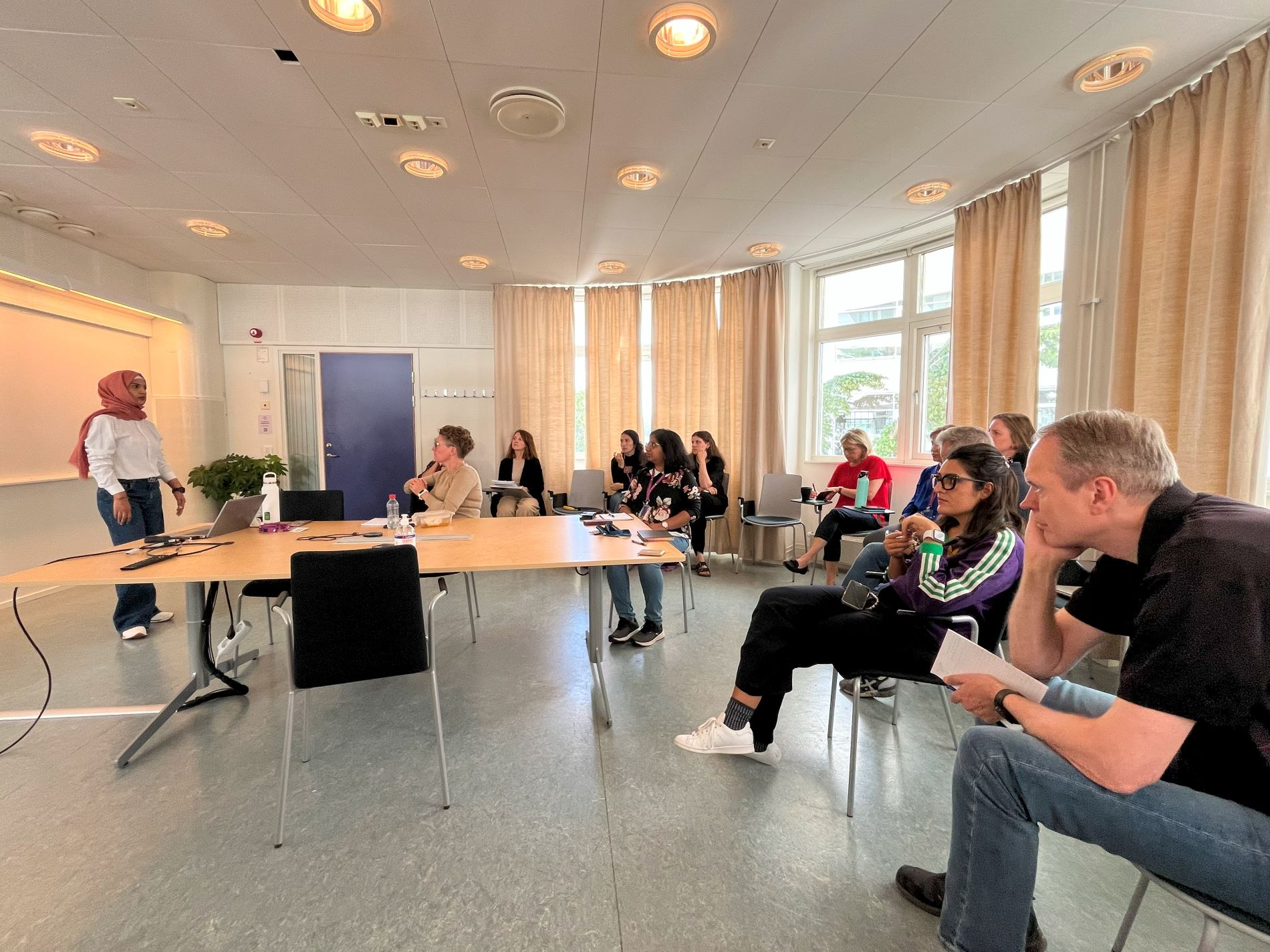 Seminarum i en lärosal på Tekniska Högksolan.