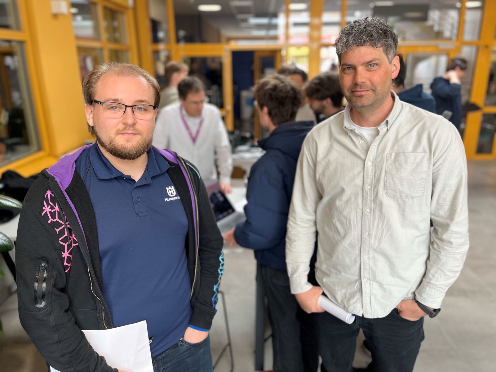 Jesper Persson och Erik Hårsmar från Husqvarna Group.