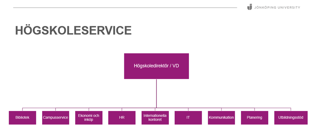 Organisationsskiss Högskoleservice